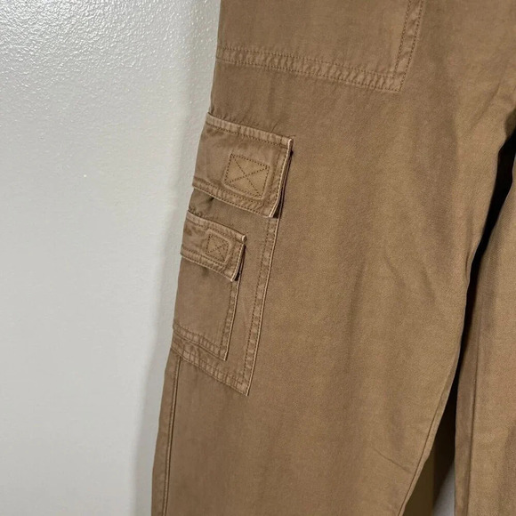 Madewell Low Slung Straight Cargo Pants Size 24 Brown Garment Dyed Slouchy - Picture 6 of 9